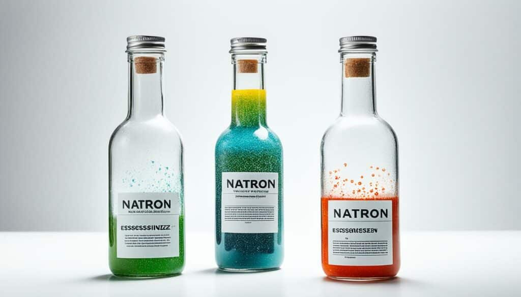 Natron und Essigessenz