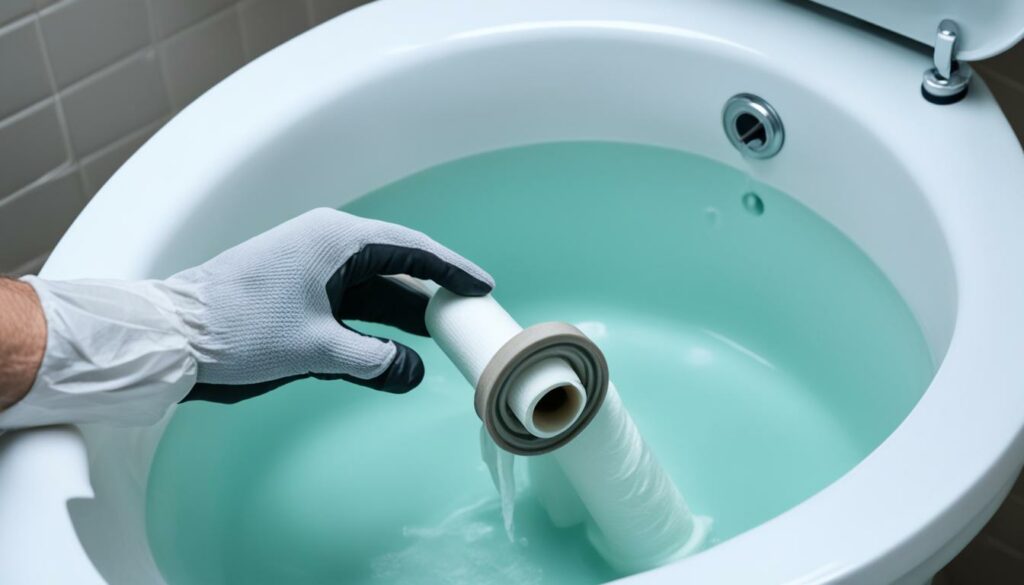 verstopfte Toilette reinigen